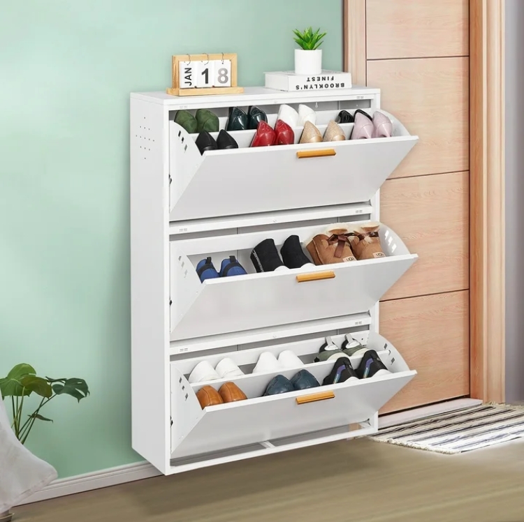 steel shoe cabinet, flip shoe storage, entryway organizer, space-saving furniture, ventilated shoe rack, durable shoe cabinet,factory direct shoe organizer, bulk furniture manufacturer
